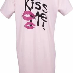 Amantes Dames Nachthemd Katoen Roze - Korte Mouw Ronde Hals - Maat M -Pyjama-S-Dames Winkel 550x785 11