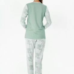 Pijadore - Grote Maten Dames Pyjama Set, Lange Mouwen, Groen - 2XL -Pyjama-S-Dames Winkel 550x785 8
