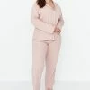 Trendyol Vrouwen Standaard Kraag Pyjamaset Grote Maten