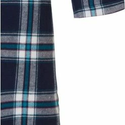 Rebelle Dames Nachthemd Flanel L/M - 90CM- Blue Square - 38 -Pyjama-S-Dames Winkel 550x788
