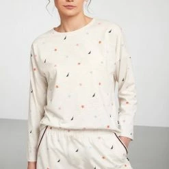 Nautica - Pyjama Set Voor Dames, Lange Mouwen - XL