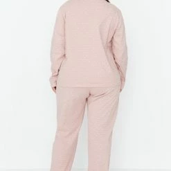 Trendyol Vrouwen Standaard Kraag Pyjamaset Grote Maten -Pyjama-S-Dames Winkel 550x794 105