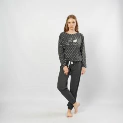 Vienetta - Dames Pyjama Set, Lange Mouwen - S