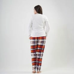 Vienetta - Dames Fleece Pyjama Set, Lange Mouwen, Wit - S -Pyjama-S-Dames Winkel 550x794 2