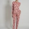 Tom Tailor Pure Cotton Dames Pyjamaset - Roodbruin - Maat 38
