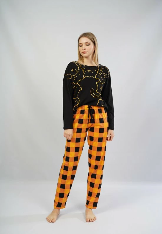 Vienetta - Dames Pyjama Set, Lange Mouwen - S 1 Vienetta - Dames Pyjama Set, Lange Mouwen - S