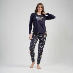 Vienetta - Dames Pyjama Set, Lange Mouwen - L