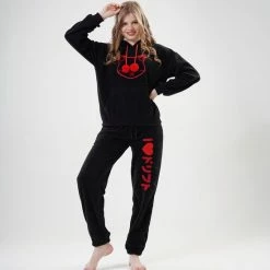 Vienetta - Dames Fleece Pyjama Set, Lange Mouwen - L -Pyjama-S-Dames Winkel 550x794 65