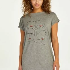 Hunkemöller Dames Nachtmode Nachthemd Ronde Hals - Grijs - Maat XL/XXL -Pyjama-S-Dames Winkel 550x800 1