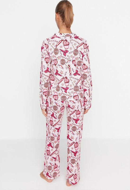 Trendyol Vrouwen Standaard Kraag Pyjama Set 3 Trendyol Vrouwen Standaard Kraag Pyjama Set - Afbeelding 3