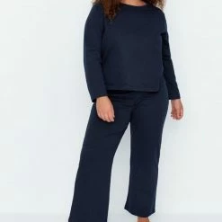 Trendyol Vrouwen Standaard Ronde Hals Pyjamaset Grote Maten -Pyjama-S-Dames Winkel 550x802 3