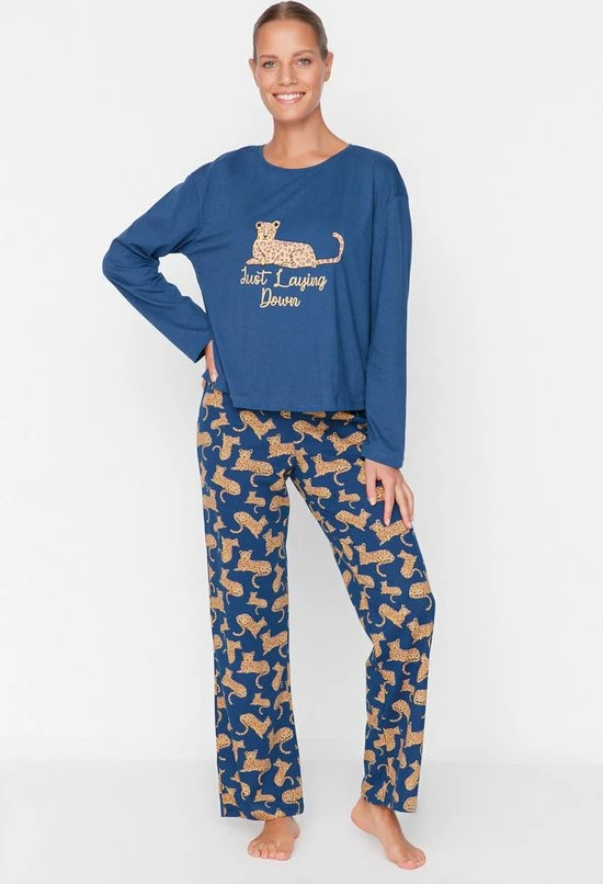 Trendyol Vrouwen Standaard Ronde Hals Pyjama Set 6 Trendyol Vrouwen Standaard Ronde Hals Pyjama Set - Afbeelding 6