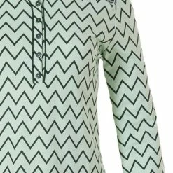 Pastunette Groene, Katoenen Dames Pyjama Met Lange Mouwen En Knoopjes 'soft & Pure Patterned Lines' -Pyjama-S-Dames Winkel 550x807