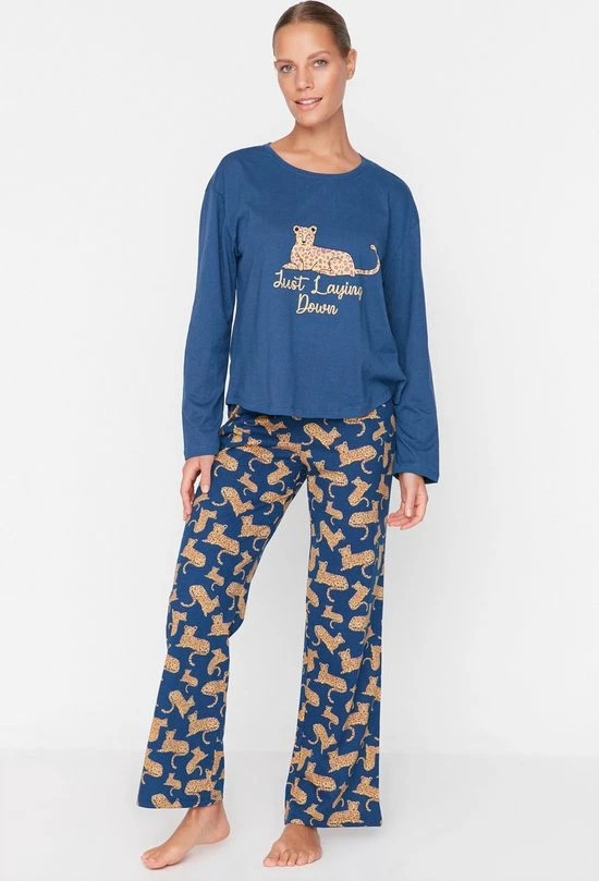 Trendyol Vrouwen Standaard Ronde Hals Pyjama Set 1 Trendyol Vrouwen Standaard Ronde Hals Pyjama Set