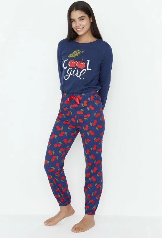 Trendyol Vrouwen Standaard Ronde Hals Pyjama Set 3 Trendyol Vrouwen Standaard Ronde Hals Pyjama Set - Afbeelding 3