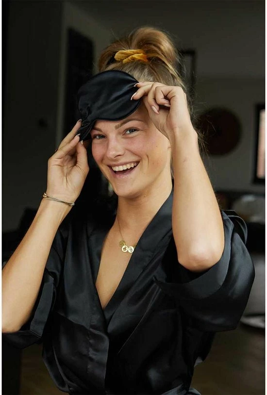 Merkloos Badjas Kimono Satijn Dames -100% Polyester Satijn – Zwarte Kamerjas - One Size (36-42) 6 Merkloos Badjas Kimono Satijn Dames -100% Polyester Satijn – Zwarte Kamerjas - One Size (36-42) - Afbeelding 6