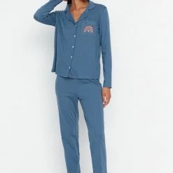 Trendyol Vrouwen Standaard Kraag Pyjama Set 10 Trendyol Vrouwen Standaard Kraag Pyjama Set -Pyjama-S-Dames Winkel 550x816 3
