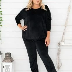 Italian Fashion Juga| Warme Winter Pyjama Dames Fleece | Lange Mouw Lange Broek | Zwart | KORTING | SALE M -Pyjama-S-Dames Winkel 550x823 6