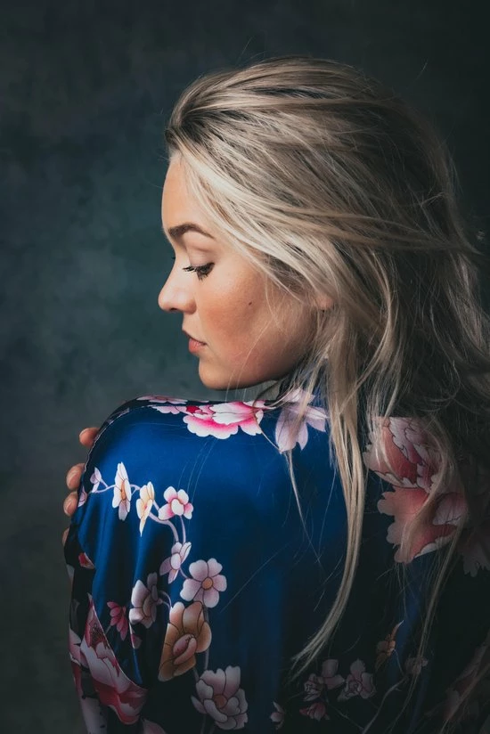 Merkloos Kimono Dames Badjas Blauw Peony Rose Satijn, Lang Model, One Size 8 Merkloos Kimono Dames Badjas Blauw Peony Rose Satijn, Lang Model, One Size - Afbeelding 8