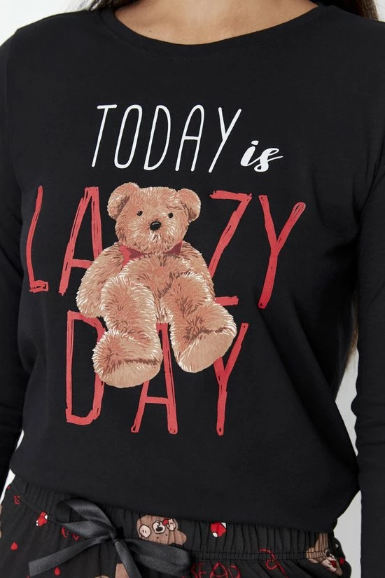 Trendyol Vrouwen Lange Mouw Ronde Hals Pyjamaset 5 Trendyol Vrouwen Lange Mouw Ronde Hals Pyjamaset - Afbeelding 5