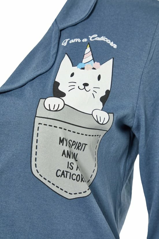 Trendyol Vrouwen Standaard Kraag Pyjama Set 2 Trendyol Vrouwen Standaard Kraag Pyjama Set - Afbeelding 2