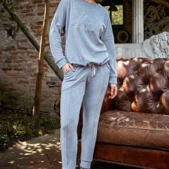 Merkloos Berrak Dames Huispak - Pyjama Dames Volwassenen - Pyjama - Pyjama Dames - Dames Pyjama - Maat S - Grijs -Pyjama-S-Dames Winkel 550x825 118