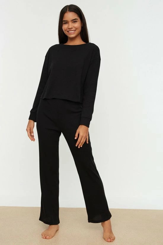 Trendyol Vrouwen Standaard Ronde Hals Pyjama Set 6 Trendyol Vrouwen Standaard Ronde Hals Pyjama Set - Afbeelding 6