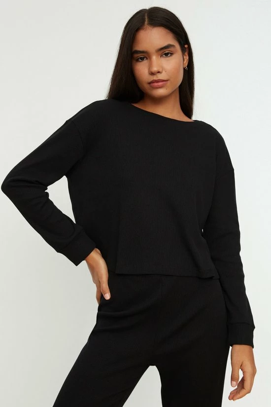 Trendyol Vrouwen Standaard Ronde Hals Pyjama Set 8 Trendyol Vrouwen Standaard Ronde Hals Pyjama Set - Afbeelding 8