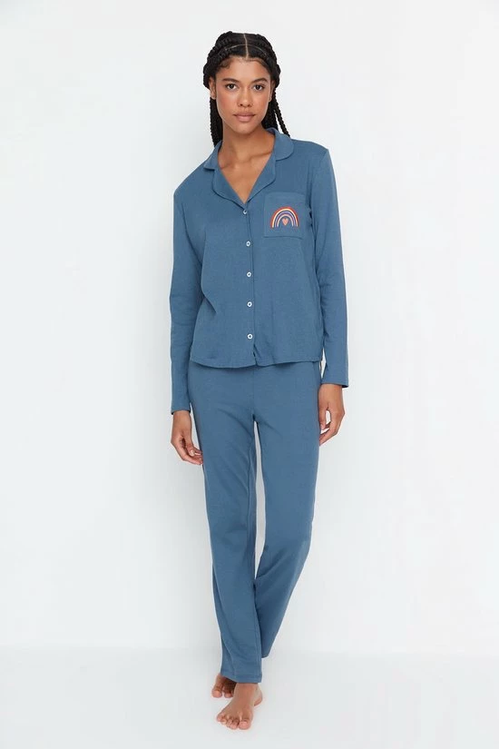 Trendyol Vrouwen Standaard Kraag Pyjama Set 8 Trendyol Vrouwen Standaard Kraag Pyjama Set - Afbeelding 8