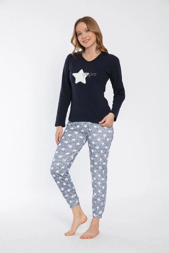 Merkloos Sophia Mila Dames Luxe Pyjama | 2-delige Set | Lange Mouwen | Pyama Dames Volwassenen | Lange Mouw | Blouse | Katoen | Pyjama Dames | Maat M 2 Merkloos Sophia Mila Dames Luxe Pyjama | 2-delige Set | Lange Mouwen | Pyama Dames Volwassenen | Lange Mouw | Blouse | Katoen | Pyjama Dames | Maat M - Afbeelding 2