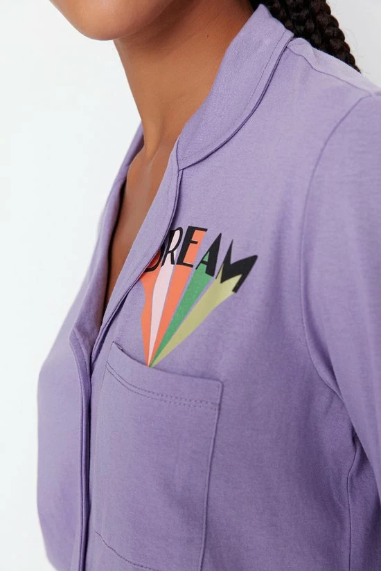 Trendyol Vrouwen Standaard Kraag Pyjama Set 3 Trendyol Vrouwen Standaard Kraag Pyjama Set - Afbeelding 3