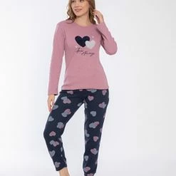 Merkloos Sophia Mila Dames Luxe Pyjama | 2-delige Set | Lange Mouwen | Pyjama Dames Volwassenen | Pyjama Dames | Maat L -Pyjama-S-Dames Winkel 550x825 248