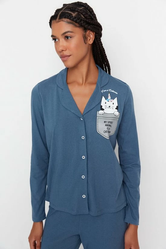 Trendyol Vrouwen Standaard Kraag Pyjama Set 6 Trendyol Vrouwen Standaard Kraag Pyjama Set - Afbeelding 6