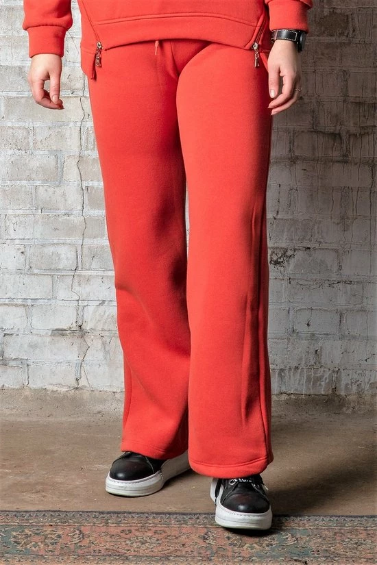 La Pèra Sweatpants Fleece Oranje Dames - Maat 36 1 La Pèra Sweatpants Fleece Oranje Dames - Maat 36