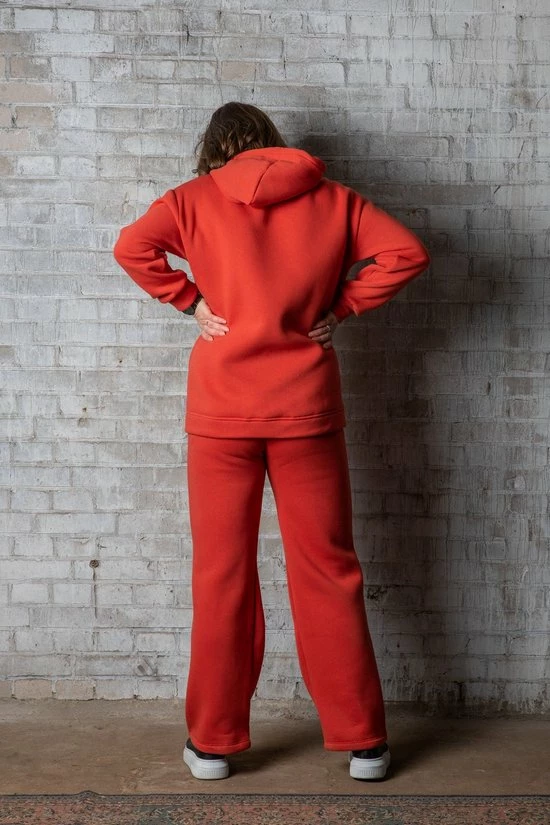 La Pèra Sweatpants Fleece Oranje Dames - Maat 36 3 La Pèra Sweatpants Fleece Oranje Dames - Maat 36 - Afbeelding 3