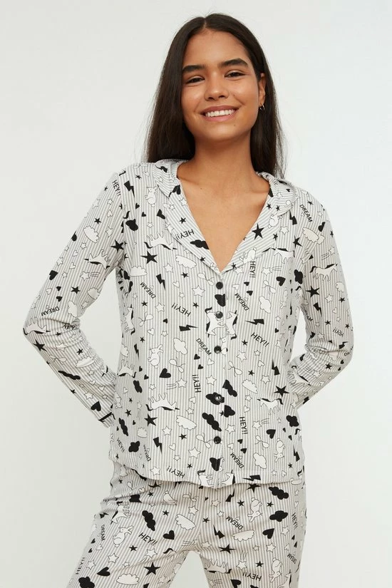 Trendyol Vrouwen Standaard Kraag Pyjama Set 6 Trendyol Vrouwen Standaard Kraag Pyjama Set - Afbeelding 6