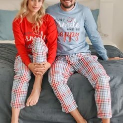 Doctor Nap Familie Pyjama Dames Volwassenen | Lange Mouw Lange Broek | Kerst Winter Matching Gezin Pyama | Happy Smile Red PM.4533 M -Pyjama-S-Dames Winkel 550x825 270