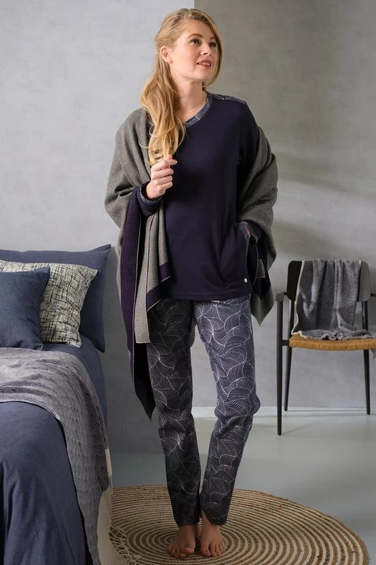 Pastunette - Winter Bloom - Pyjamaset - Blauw - Maat 40 5 Pastunette - Winter Bloom - Pyjamaset - Blauw - Maat 40 - Afbeelding 5