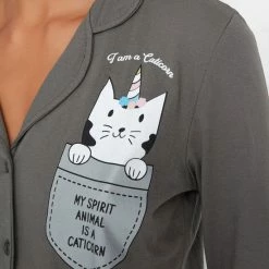 Trendyol Vrouwen Standaard Kraag Pyjamaset -Pyjama-S-Dames Winkel 550x825 313