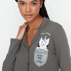 Trendyol Vrouwen Standaard Kraag Pyjamaset -Pyjama-S-Dames Winkel 550x825 314