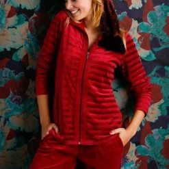 Pastunette De Luxe Pastunette Dames Huispak - Rood - Maat 44 -Pyjama-S-Dames Winkel 550x826 3