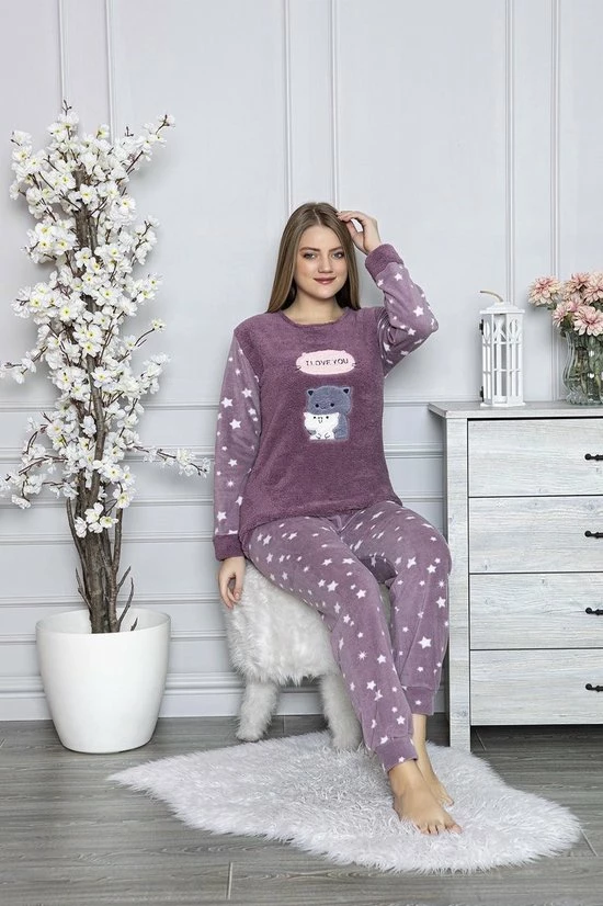 Merkloos Sophia Mila Dames Luxe Pyjama | 2-delige Set | Lange Mouwen | Pyjama Dames Volwassenen | Pyjama Dames | Maat XL 2 Merkloos Sophia Mila Dames Luxe Pyjama | 2-delige Set | Lange Mouwen | Pyjama Dames Volwassenen | Pyjama Dames | Maat XL - Afbeelding 2