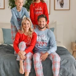 Doctor Nap Familie Pyjama Dames Volwassenen | Lange Mouw Lange Broek | Kerst Winter Matching Gezin Pyama | Happy Smile Red PM.4533 M -Pyjama-S-Dames Winkel 550x827 6