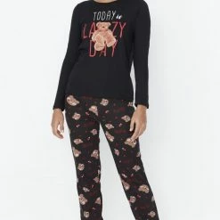 Trendyol Vrouwen Lange Mouw Ronde Hals Pyjamaset